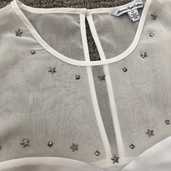 American Eagle White Star Studded Tank - Picture 4 of 7
